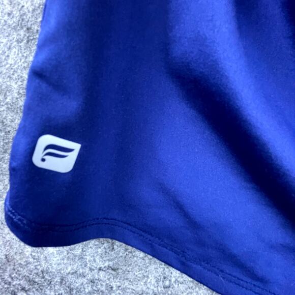 Fabletics Chiara Tank Top Womens Medium Blue Halter Keyhole Open Cowl Back - Picture 3 of 8